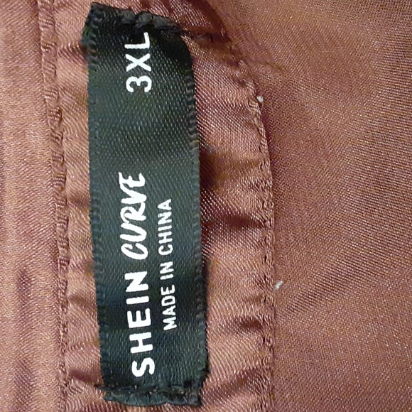 SHEIN Curve 3XL bronze xtra long blouse w wrap around design - Picture 2 of 3